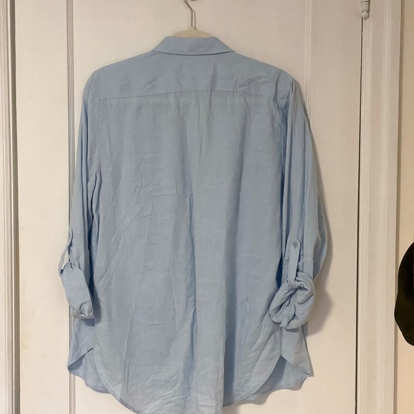 Babaton Light Blue Casual Button Down Shirt - Picture 2 of 5